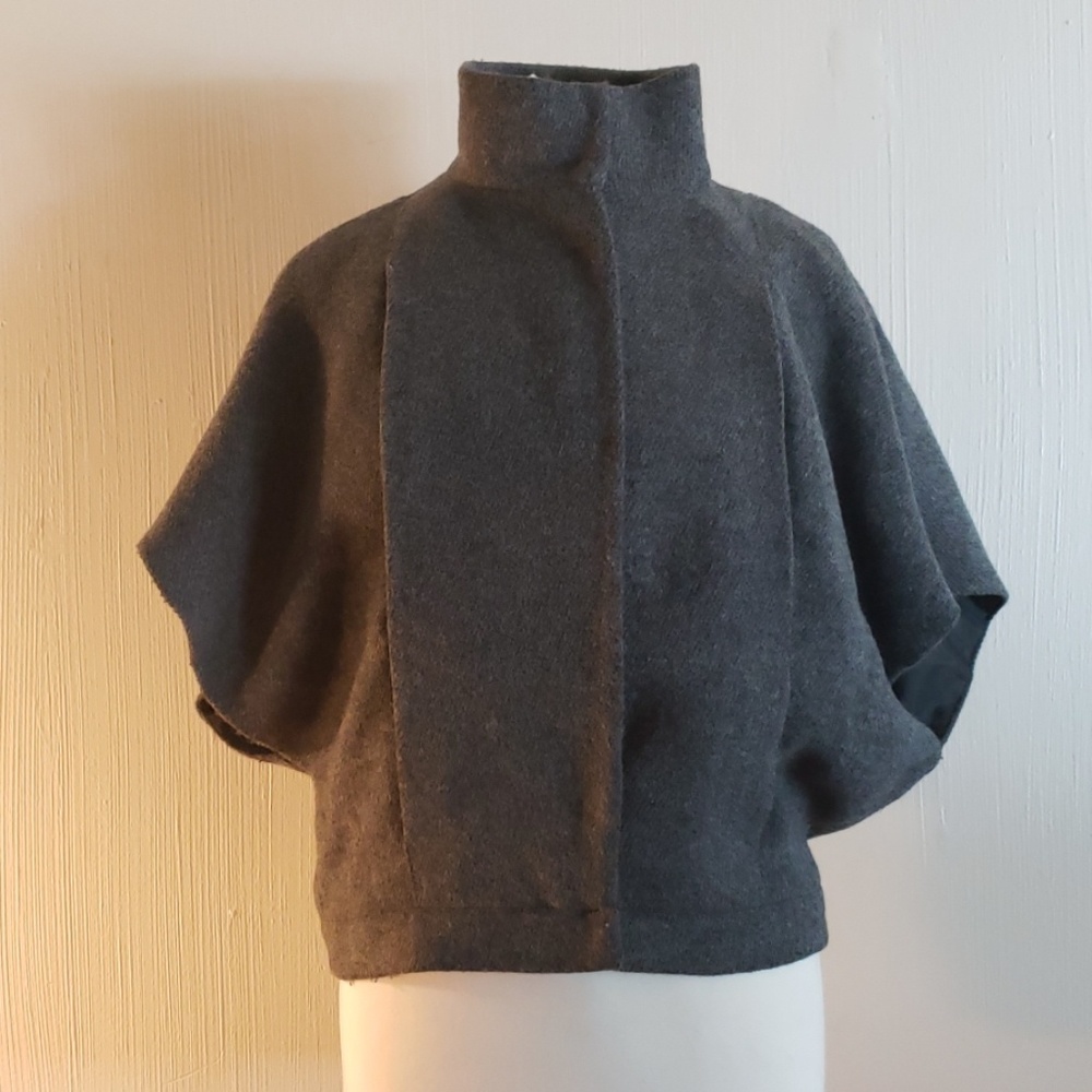 Naf Naf grey mini cape